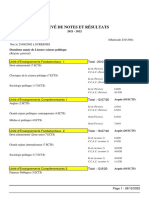 Relevé de Notes L2