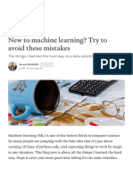 Avoid these 10 mistakes when starting with machine learning