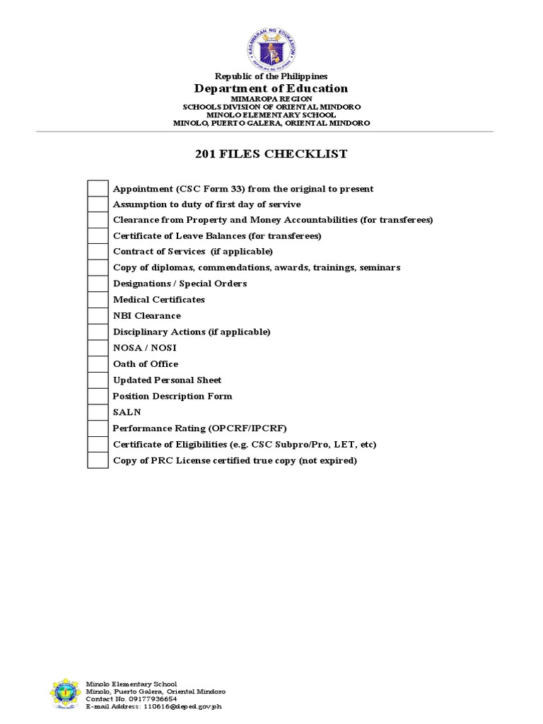 201-files-checklist-pdf
