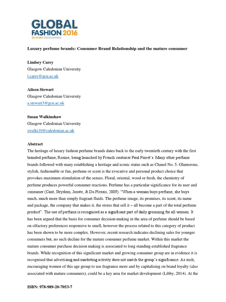 Mature Consumers and Luxury Perfume | PDF | Brand | Perfume