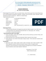Klinik Utama Rawat Inap Pku Muhammadiyah Mojoagung: Visum Et Repertum NO: 82.07/ IV.5.AU/ D/ 2020