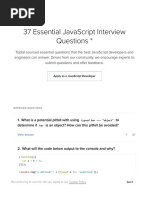 37 Essential JavaScript Interview Questions and Answers (2022) Toptal®