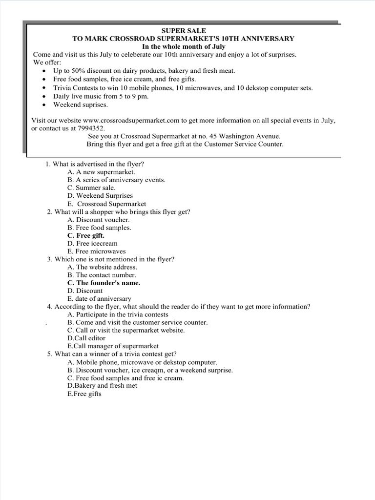 Tips Contoh Soal Advertisement | PDF | Supermarket | Italian Cuisine