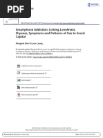 Smartphone Addiction Linking Loneliness, Shyness, Symptoms and Patterns of Use To Social Capital