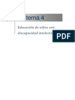 Apuntes Tema 4: Educación de Niños Con Discapacidad Intelectual