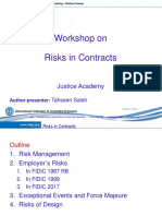 Workshop On Risks in Contracts: Justice Academy