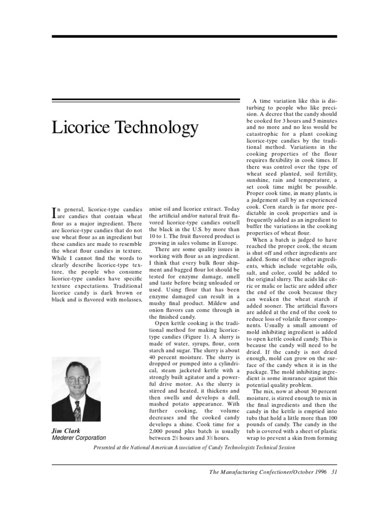 Licorice technology jim clark pdf candy cooking