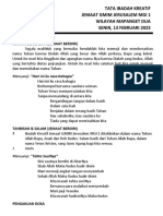 Persiapan Ajakan Beribadah (Jemaat Berdiri)