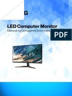 LED Computer Monitor: Manwal NG Gumagamit (User Manual)