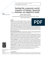 Evaluating The Corporate Social Performance of Islamic Financial Institutions: An Empirical Study