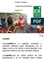 Camillas - Inmovilizadores Unidad #7: Prof.: Ing. Osvaldo E. Martínez