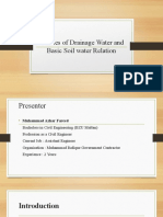 Sources of Drainage Water & Soil-Water Relation