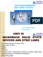 Microwave Solidsate Devices and Microstrip Line