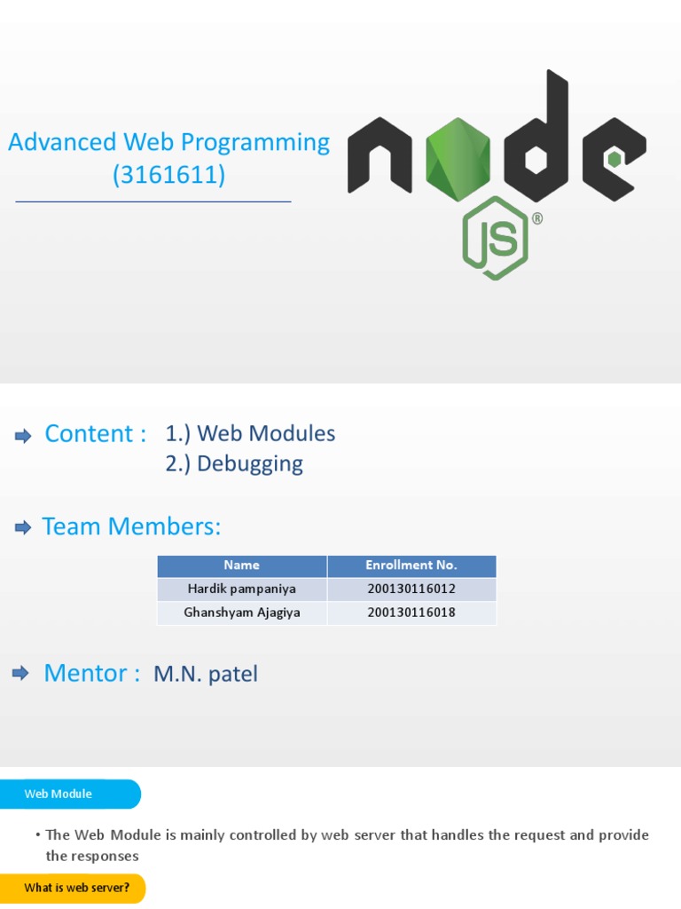 Advanced Web Programming Guide | PDF | Computers