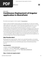 Continuous Deployment of Angular Application in SharePoint