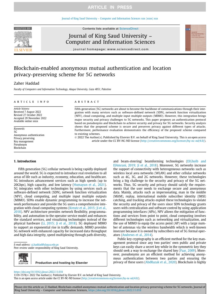 Blockchain-Based Privacy in 5G Networks | PDF | Computer Network ...