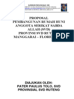 Proposal Pembangunan Rumah Huni Anggota Serikat Sabda Allah (SVD) Provinsi SVD Ruteng Manggarai - Flores - NTT