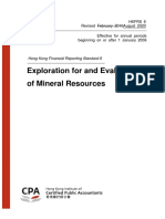 Exploration For and Evaluation of Mineral Resources: Hong Kong Financial Reporting Standard 6