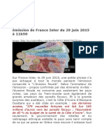 Émission de France Inter Du 29 Juin 2015 À 11h50