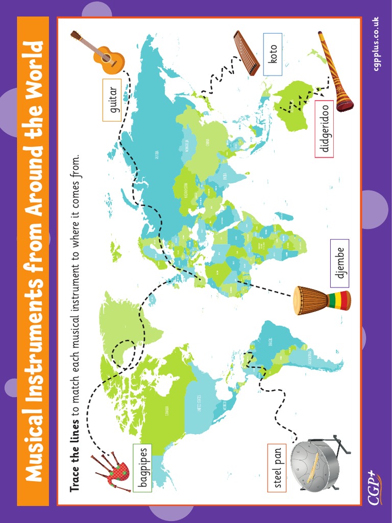 Musical Instruments From Around The World (Reception) Full Colour
