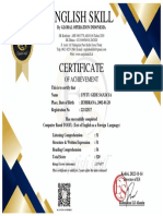 English Skill: Certificate