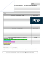 ANEXO A - Formulário de Solicitação de Materiais e Equipamentos