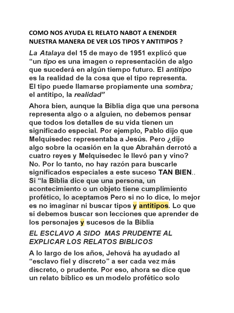 Como Nos Ayuda El Relato Nabot A Enender Nuestra Manera de Ver Los ...