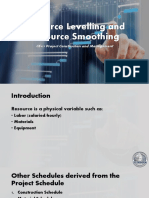 Lec8 - Ce433 - Resource Levelling and Resource Smoothing