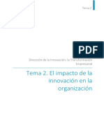 Tema 2. El Impacto de La Innovación en La Organización