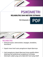 Materi Reliabilitas Metode Estimasi Retest