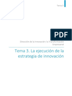 Tema 3. La Ejecución de La Estrategia de Innovación