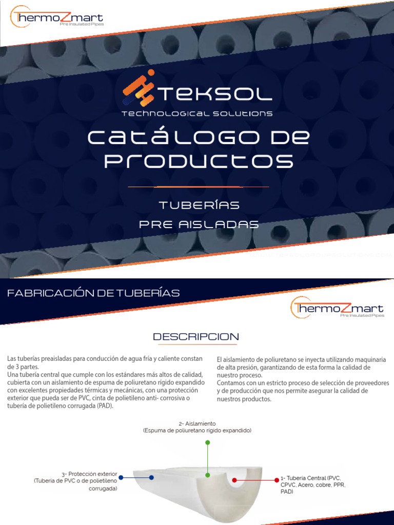 Tuberías Preaisladas de Teksol Group | PDF | Tubería (transporte de ...