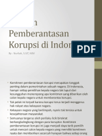 Sejarah Pemberantasan Korupsi Di Indonesia: By: Nurliah, S.Sit, MM