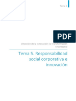 Tema 5. Responsabilidad Social Corporativa e Innovación