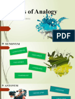 6 Types of Analogy: BY: Hezekiah Eujhan H. Buendia