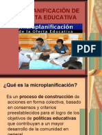 Microplanificación de La Oferta Educativa