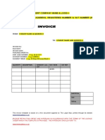 Invoice Template for Company Name