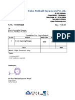 Vision Medicaid Equipments Pvt. LTD.: Ref No: VM /SER/Q/23 Date: 11.03..23 To