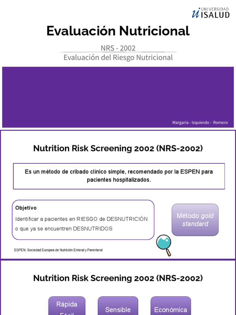Cribado Nutricional NRS-2002 en Pacientes | PDF
