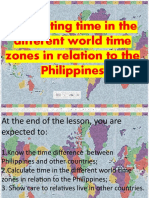 Calculating Time in The Different World Time Zones in Relation To The Philippines