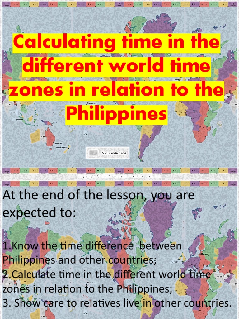 Calculating Time in The Different World Time Zones in Relation To The