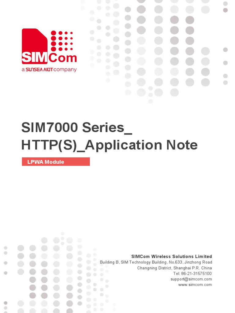 SIM7000 Series - HTTP (S) - Application Note - V1.03 | PDF | Hypertext ...