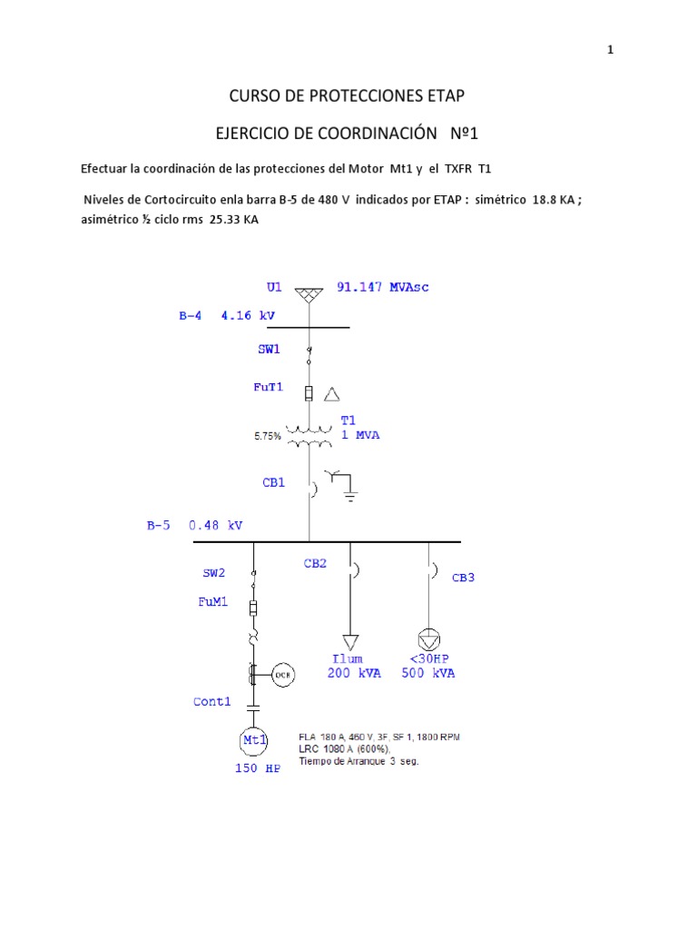 Coordinación de Protecciones ETAP | PDF | Transformador | Fusible ...