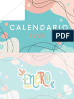 Calendario Doodle Lettering Pared 2023