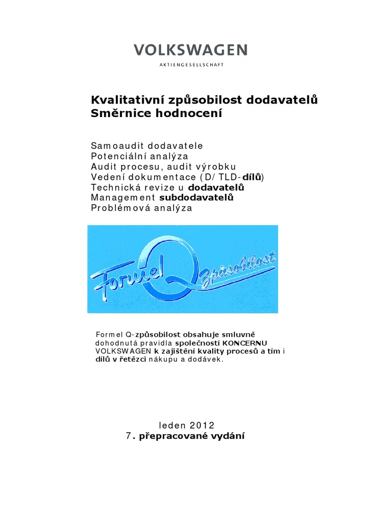 Formula QCapability Formel Q Skoda PDF