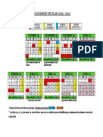 Calendario Escolar 2022 / 2023: Octubre 22 Noviembre 22 Diciembre 22 ENERO 23 L M X J V L M X J V L M X J V L M X J V