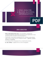 Dna Analysis 2. Blood Alcohol Determination: By: Mary Ann Quilang Deogracias