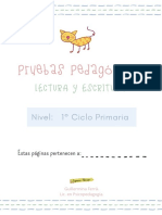 Pruebas Pedagógicas: Nivel: 1° Ciclo Primaria