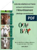 Liste Abattoir Etourdissement