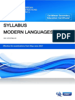 Syllabus Modern Languages: Caribbean Secondary Education Certificate